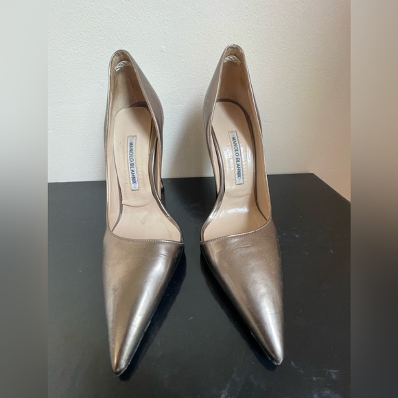 Vintage Manolo Blahnik D’orsay Pumps Bronze size 8 - Picture 3 of 5